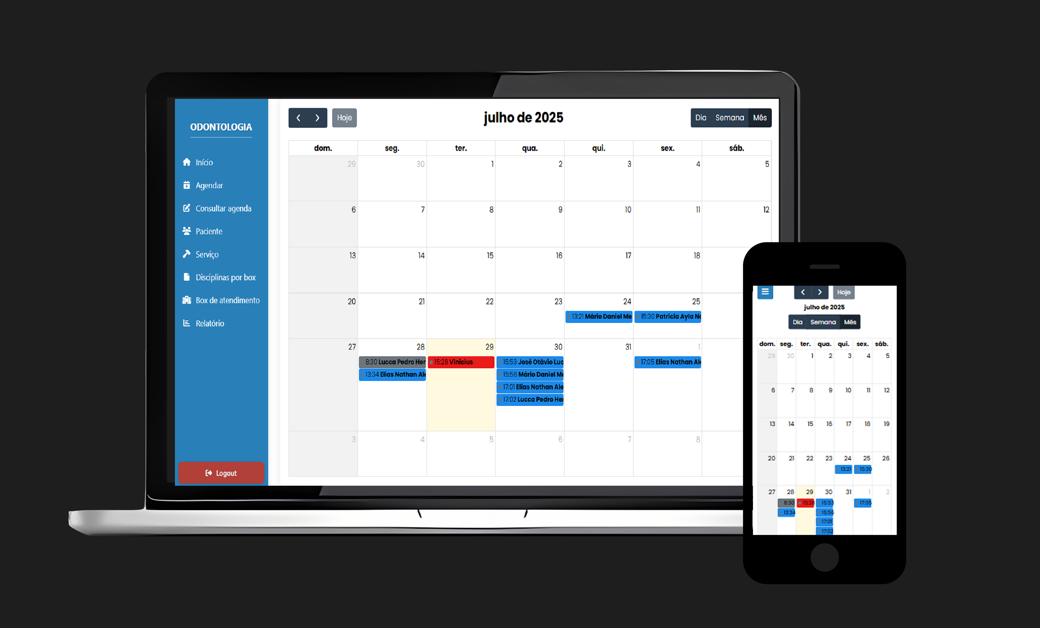 Automação de agendamentos com lembretes e painel de indicadores